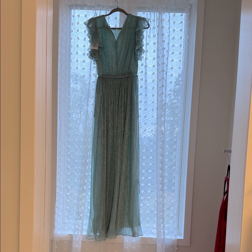 Zac Posen Shimmering Mint Julep Maxi Dress NWT sz4